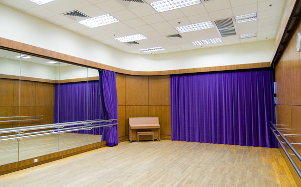 Dance Practice Room of Sheung Wan Civic Centre with Upright Piano